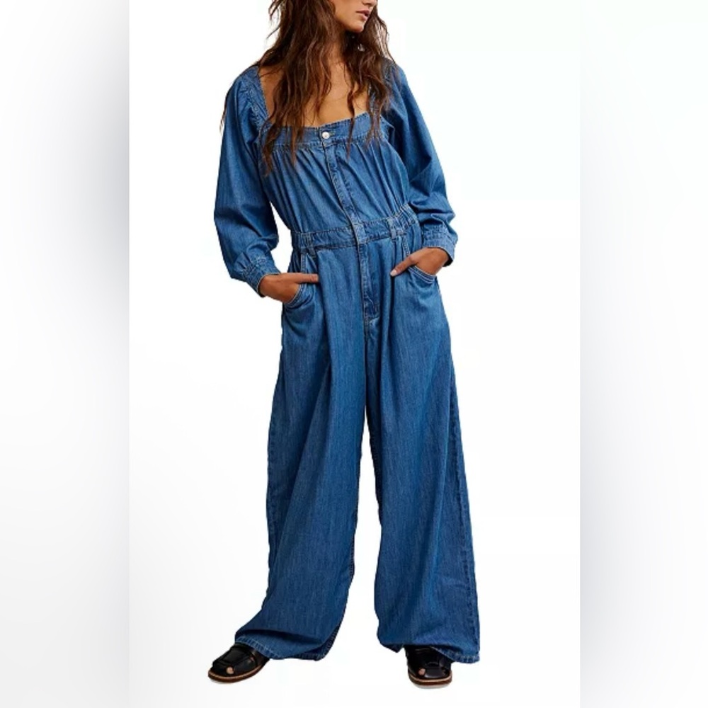 NWT FREE PEOPLE WE THE FREE CLARA WIDE LEG JUMPSUIT